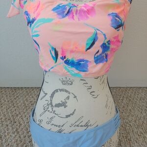Vibrant Floral Off-Shoulder Crop Top